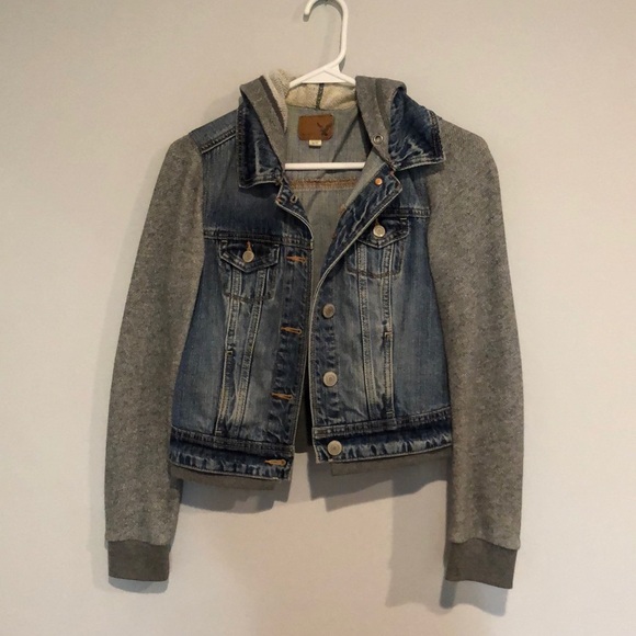 American Eagle Denim Sweater Jacket - Picture 1 of 4